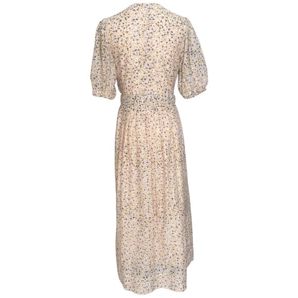 Mirth Krabi Crossover Cotton Silk Blend Dress in Champagne Size XS - Picture 14 of 16
